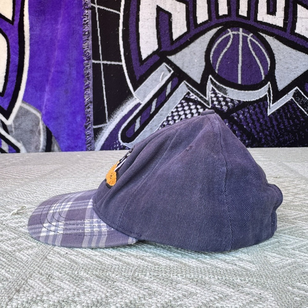 Warner Bros. Studio Store Vintage Daffy Duck Embroidered‎ Hat Blue Checkered - Picture 3 of 7